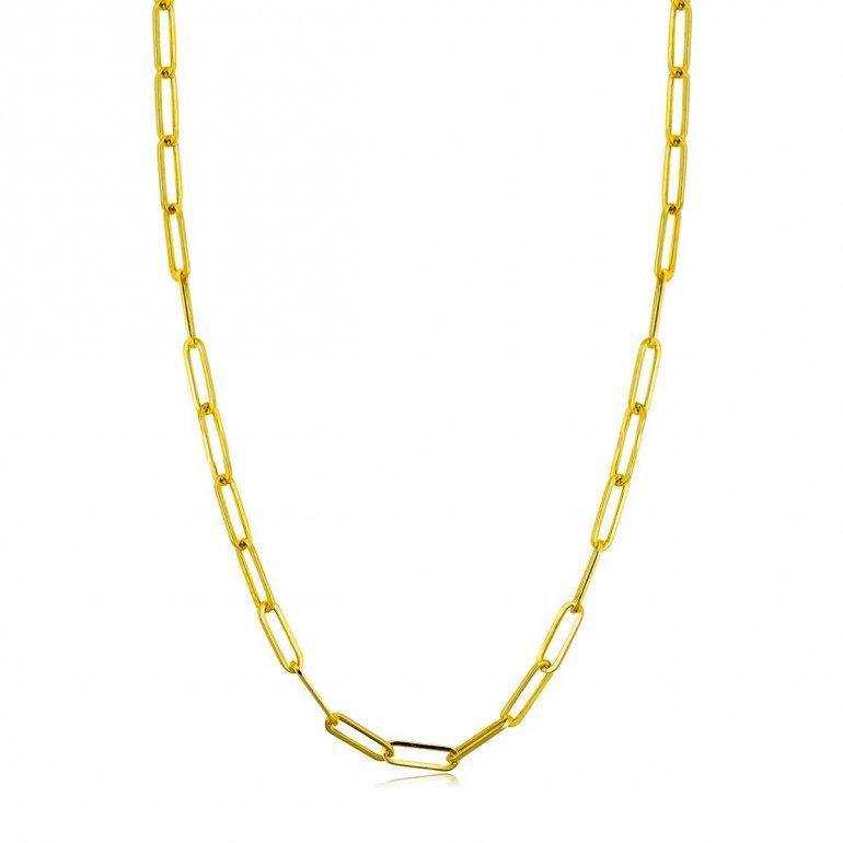 Eos 14k Solid Gold Paperclip Chain - The Mystic River