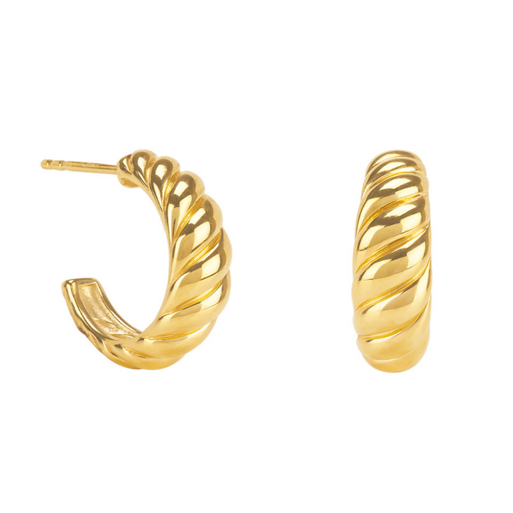 Maia Croissant Hoop Earrings - The Mystic River