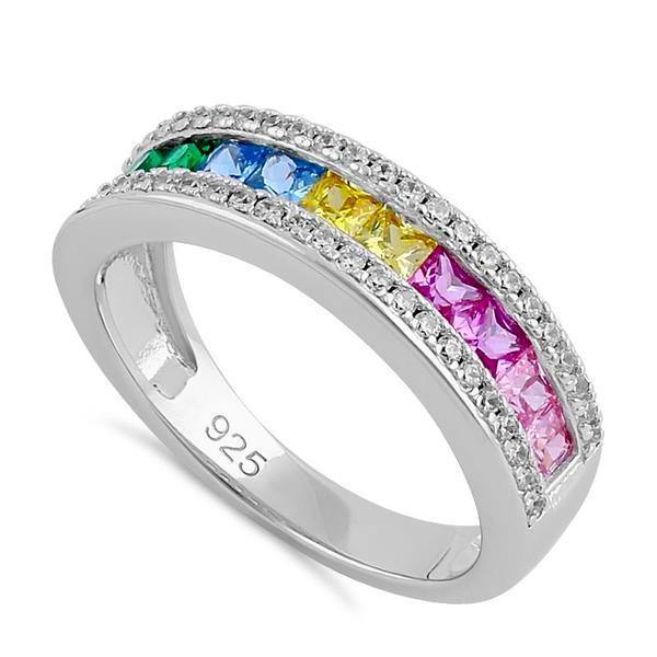 Aphrodite Rainbow Band Ring - The Mystic River