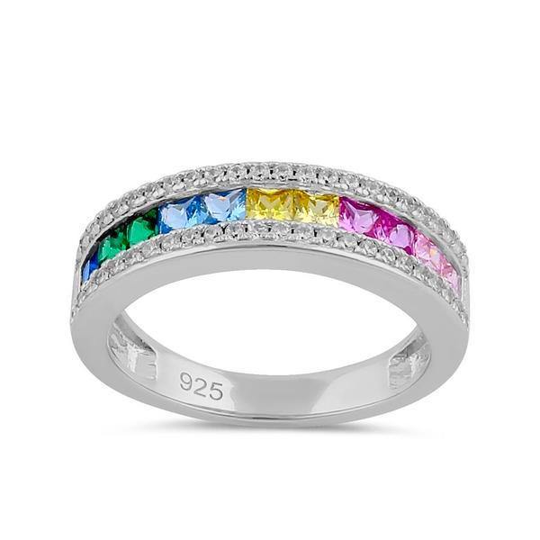 Aphrodite Rainbow Band Ring - The Mystic River